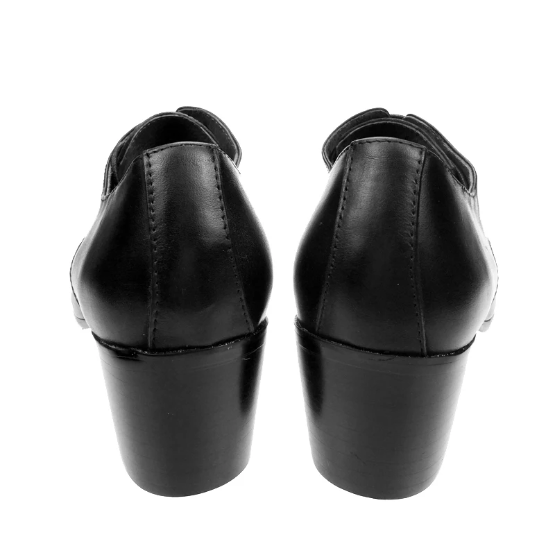 Cuban Heels Leather Business Shoe