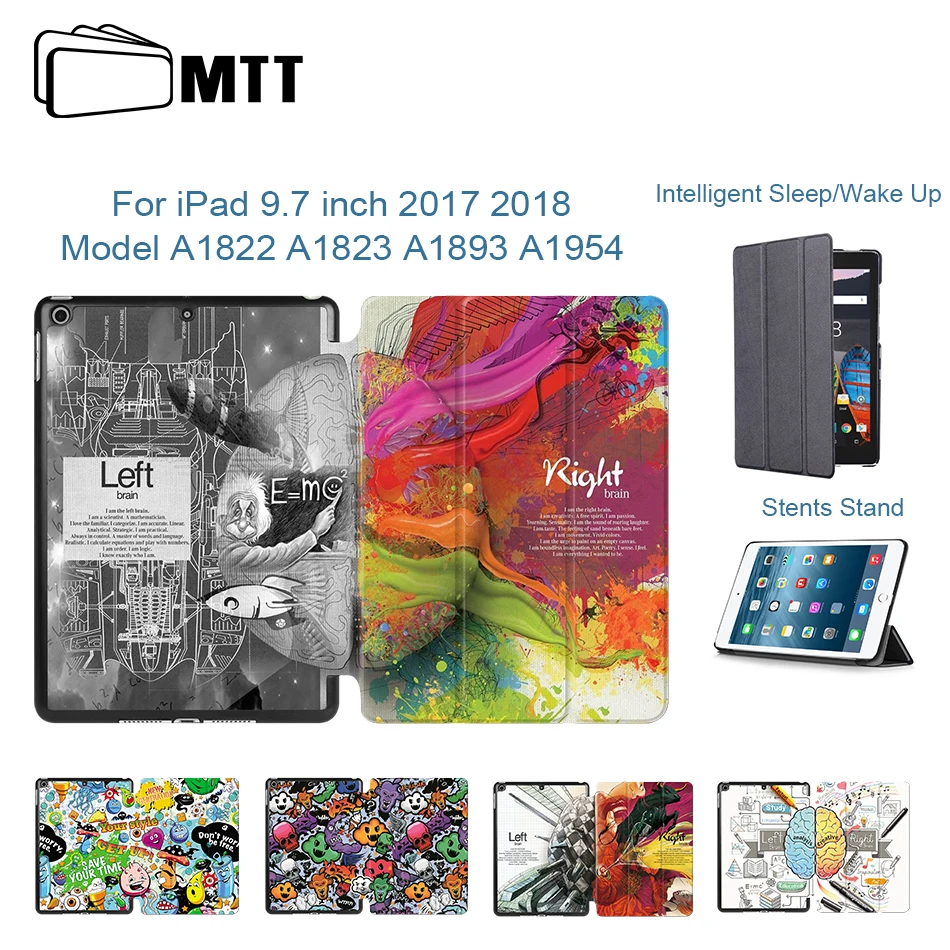 MTT чехол для Apple iPad 9,7 дюймов A1893 A1954 из искусственной кожи с откидной умный защитный чехол для планшета чехол Coque A1822 A1823