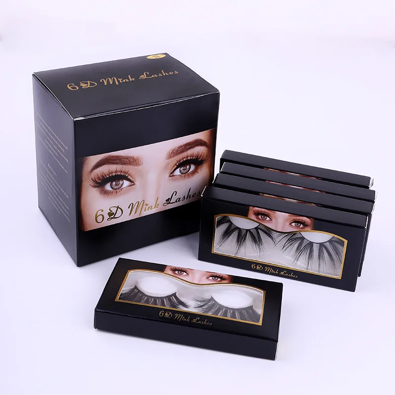 

25mm 6D mink hair false eye lashes three-dimensional messy cross eyelashes Europe and America Eyelashes Natural Eye MakeupTools