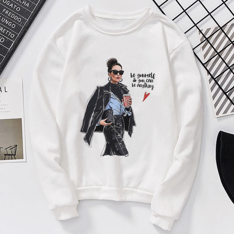 Новое поступление Женская толстовка Vogue корейская модная одежда Harajuku Kawaii Белая толстовка супер мама женские толстовки мама - Цвет: 2066