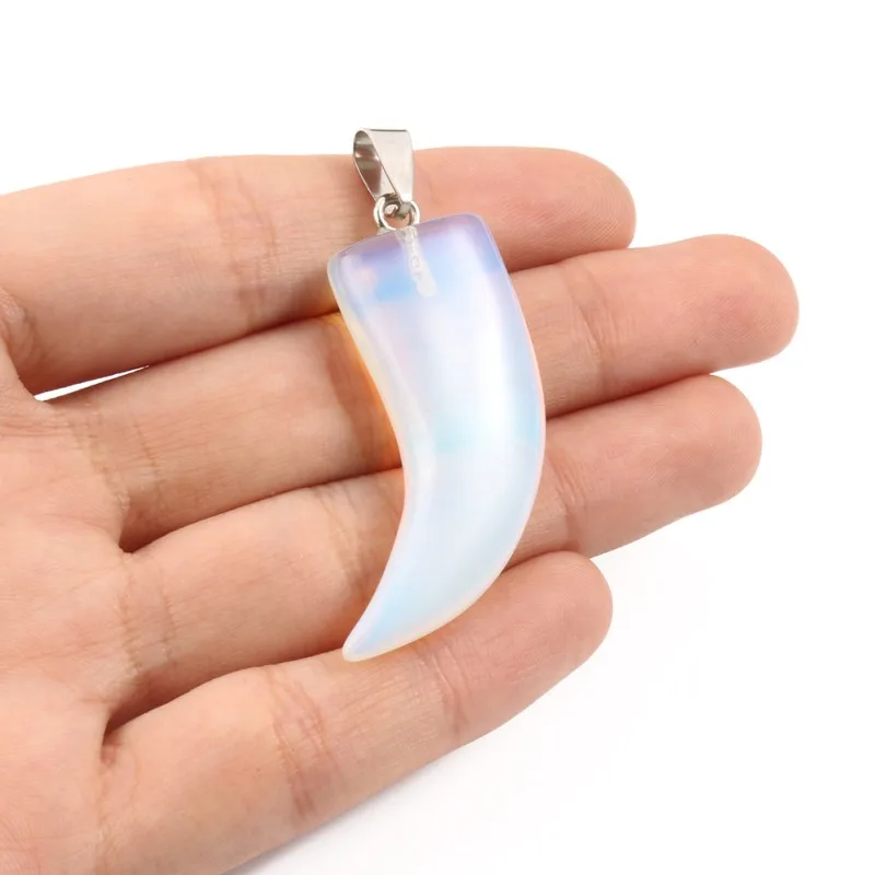 

1pcs 40mm Natural Stone Gem Pendant Tribes Spike Rose Quartzs Agates Charms Pendants Diy Necklace for Jewelry Making Accessories