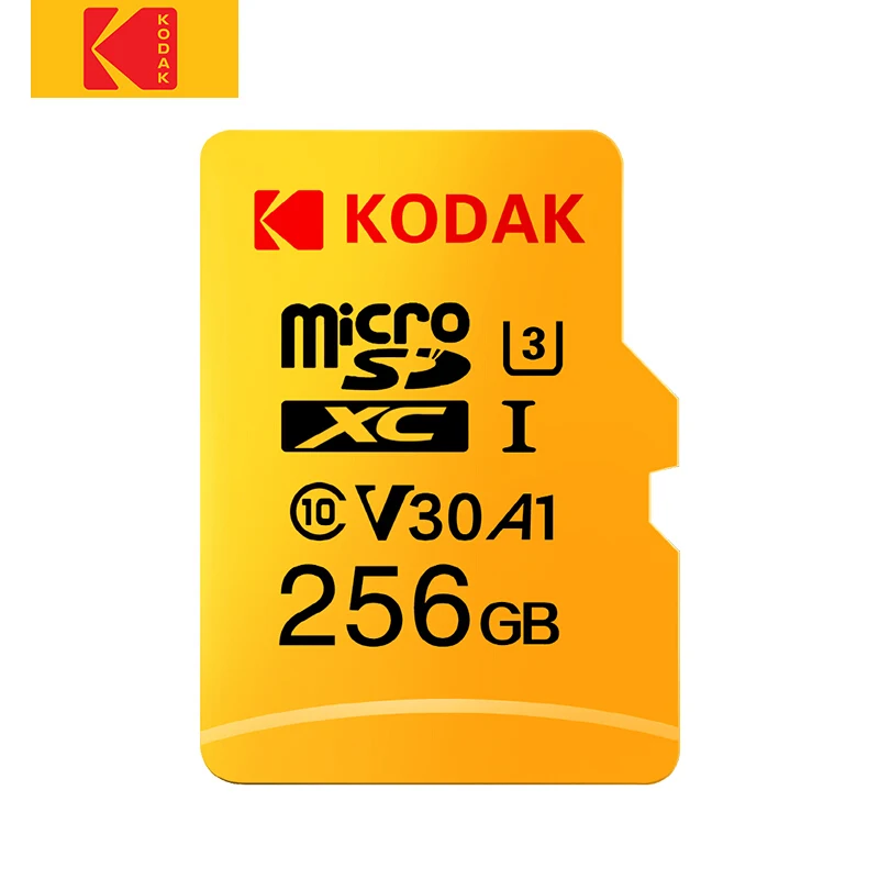 Kodak микро сд microsdxc 16ГБ 32ГБ 64ГБ 128ГБ сд карта U1 U3 флеш TF карта памяти флешка на камера смартфон микро планшет видеорегистратор автомобильный карта памяти для телефона скидки распродажа горящие товары - Емкость: U3 256GB