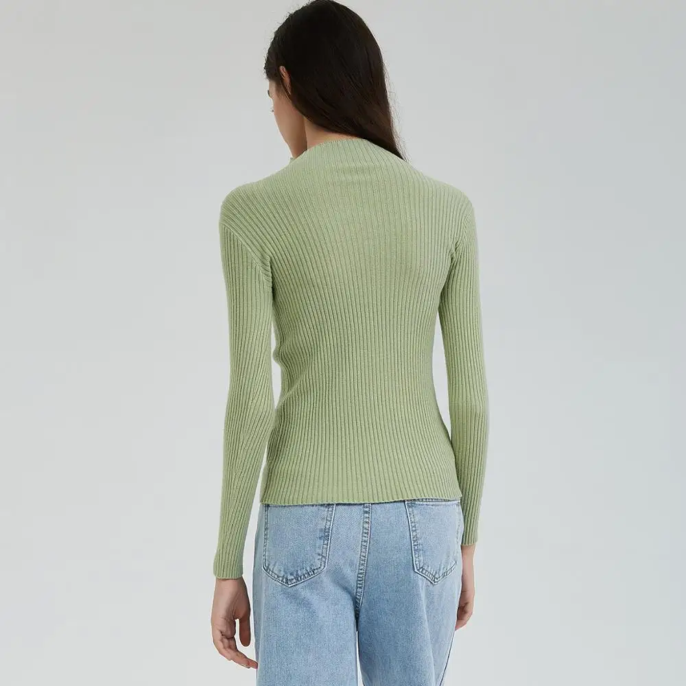 Wixra Women Sweater 2019 Avocado Female Basic Turtleneck Slim Warm Ladies Knitted Sweaters Pull Jumpers Autumn Spring | Женская одежда