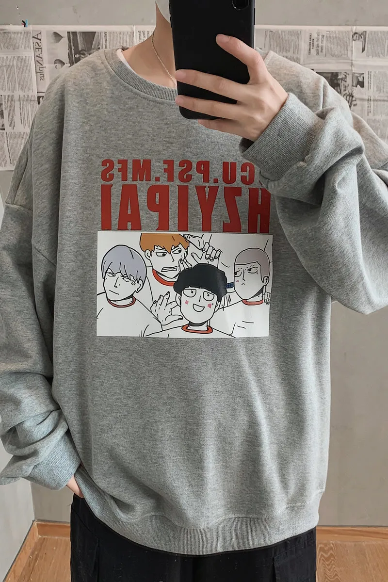 Весна и осень 2020 новый молодежный популярный мужской Свободный свитшот с принтом