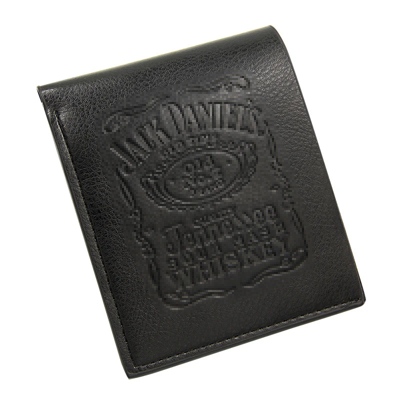 Роскошный кошелек PipiFren тонкий в английском стиле без молнии мужской черный
