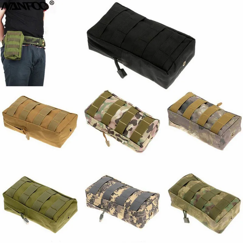 

7 Camo Colors Ammo Waist Pouch Waterproof Tactical Molle Bag Multi-Functional Hunting Fishing Waist Bag Zipper Bullet Holder