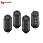 YIQIXIN 2 3 кнопки Модифицированная откидная оболочка ключа дистанционного управления для Fiat 500 Doblo Ducato Panda Punto для ключ автомобиля Peugeot чехол Uncut Blade
