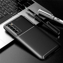 Case For Huawei Nova 7 Cover Huawei Nova 7 Ultra-thin Soft TPU Silicon Carbon Fiber Back Cover for Huawei Nova 7 5G Case