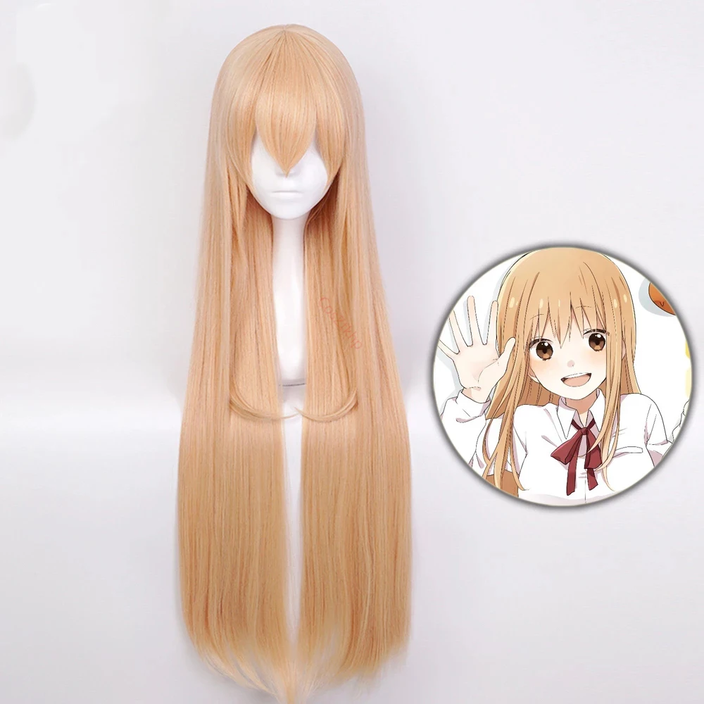 

Высокое качество Himouto! Длинный парик для костюма на Хэллоуин, из синтетических волос