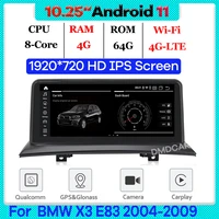 6128g snapdragon car multimedia player gps for bmw x3 e83 2004 2009 android 11 radio navigation head unit 1920720p screen