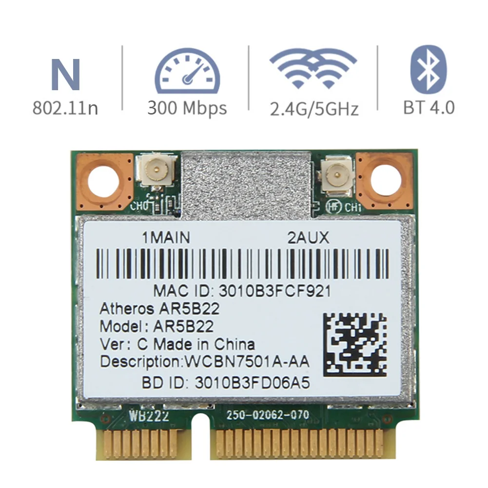 Сетевая карта Bluetooth 4 0 Atheros AR9462 802.11N винты для беспроводной карты|Компьютерные