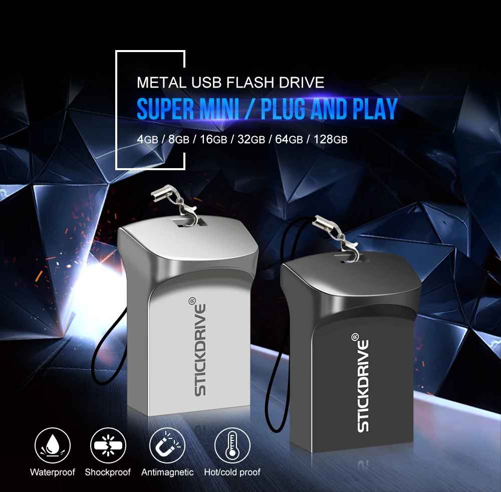 Супер мини Usb флеш-накопитель 2,0, флешка 128 ГБ, 64 ГБ, 32 ГБ, реальная емкость, не usb3.0, флеш-накопитель 16 ГБ, флеш-память, USB флешка, флешка