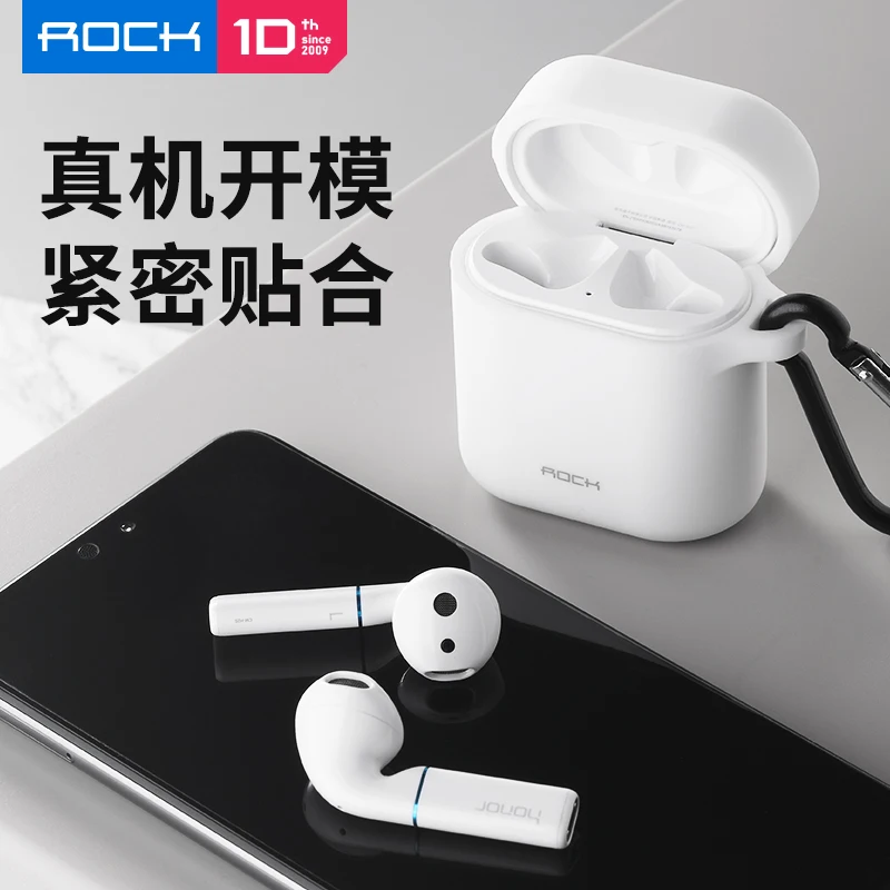 Силиконовый чехол для наушников ROCK s для huawei FreeBuds 2 Honor FlyPods, защитный Противоскользящий чехол с веревкой против потери