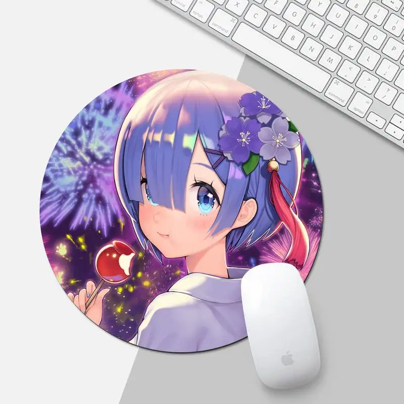 

Rem ReLife world zero Laptop Mousepad Desk Table Protect Game Office Work Round Mouse Mat pad XL Non-slip Laptop Cushion
