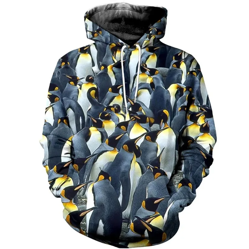 

Newest Animal Penguin 3D Printed Men Hoodies/sweatshirts Harajuku Fashion pullover Autumn Long Sleeve streetwear Zip Hoodies