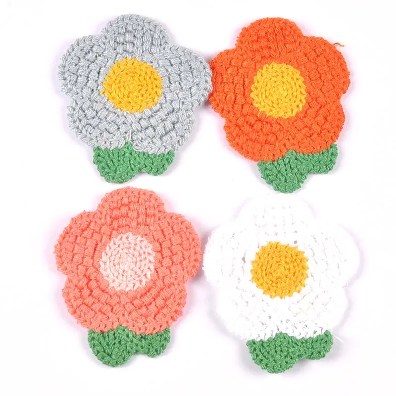 

5 шт./лот Цветочная аппликация для рукоделия шляпы одежды Швейные принадлежности головные уборы Декор наклейки 58x70 мм