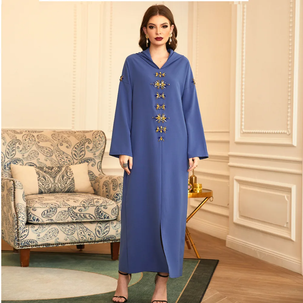 Abaya Дубай мусульманское платье с капюшоном для женщин Caftan Marocain Tan Robe Long Femme Musulmane африканские платья Abaya s для женщин