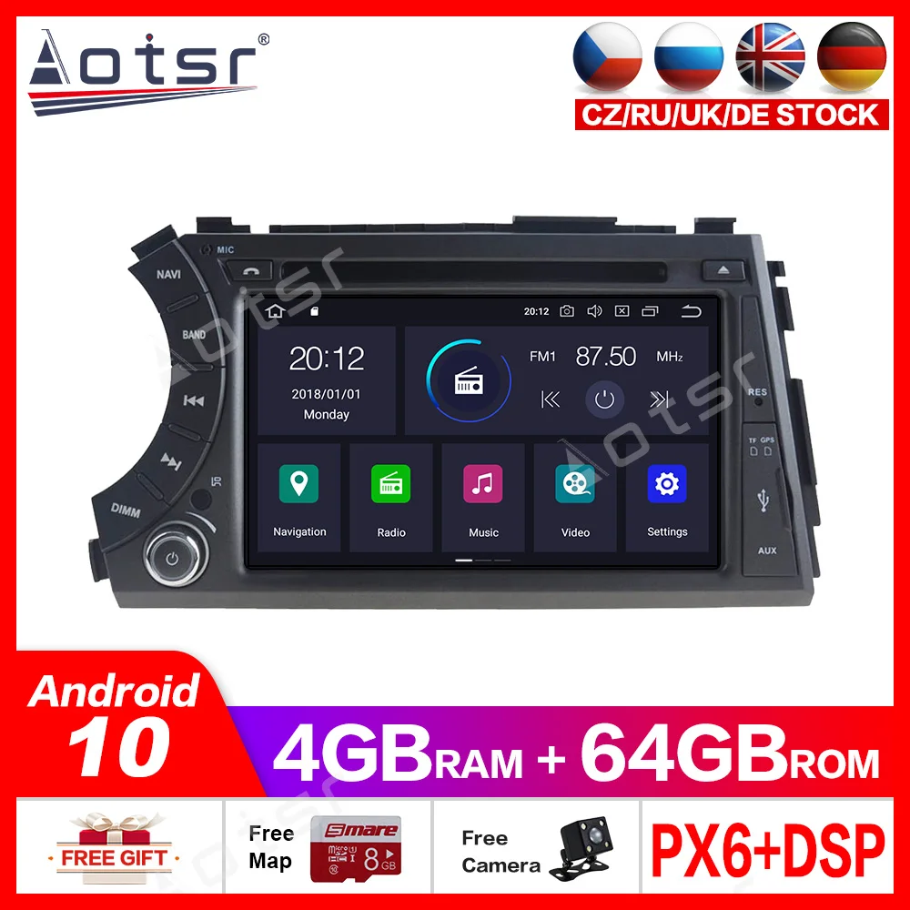 

Android10.0 4G+64GB Car DVD Player multimedia Radio gps For SsangYong Kyron Actyon 2005-2013 GPS Navigation HeadUnit Radio dsp