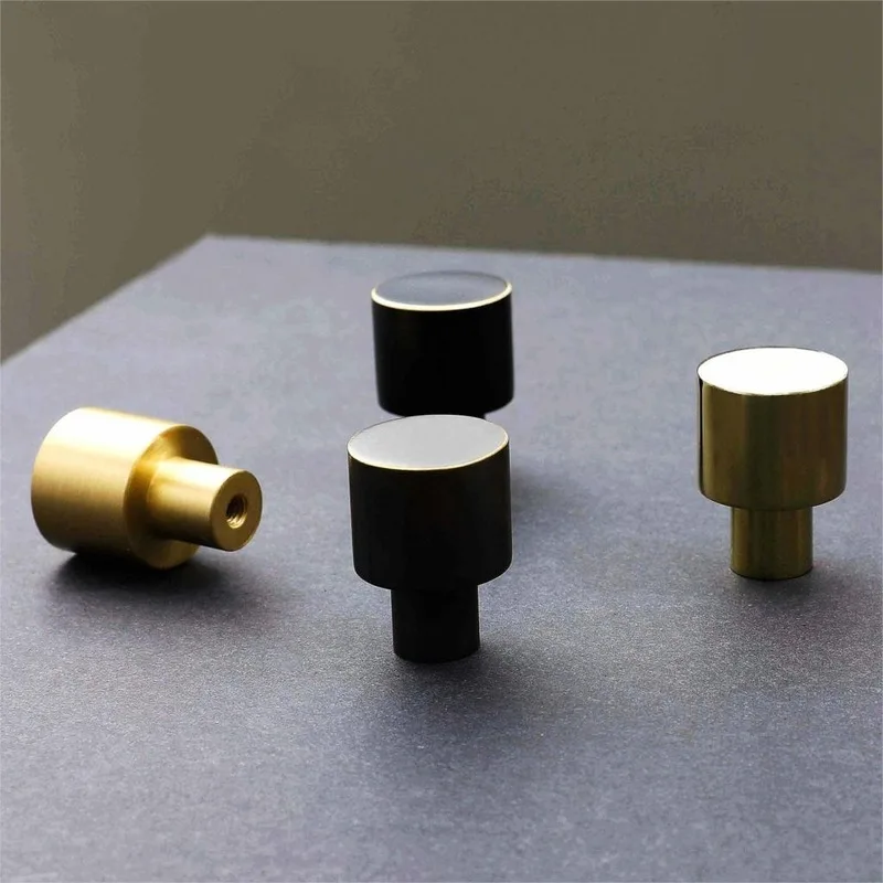 

gold / Solid brass Knobs for furniture cabinet chest drawer suitcase handle with Screws black Knobs