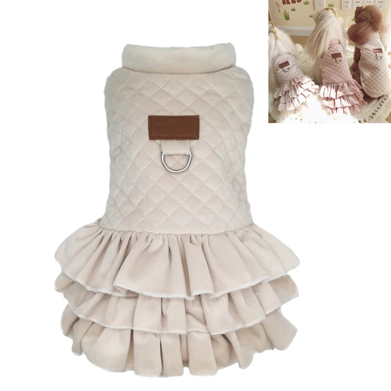 

Warm Pet Dog Dress Vest Jacket For Dogs Cats Winter Chihuahua Yorkies Clothes Maltese Clothing Puppy Coat Costume For Pets Dogs