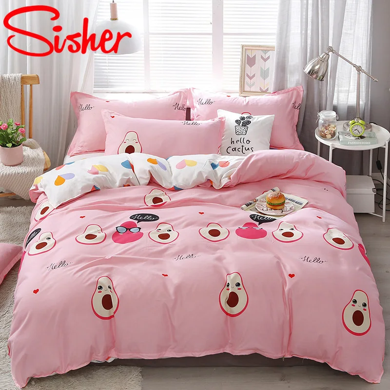 Пододеяльник с рисунком авокадо для двуспальной кровати|Комплекты постельного