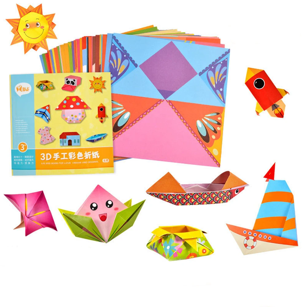 54 Pages Montessori Toys DIY Kids Craft Toy 3D Cartoon Animal Origami Handcraft Paper Art Learning Educational Toys for Children images - 6