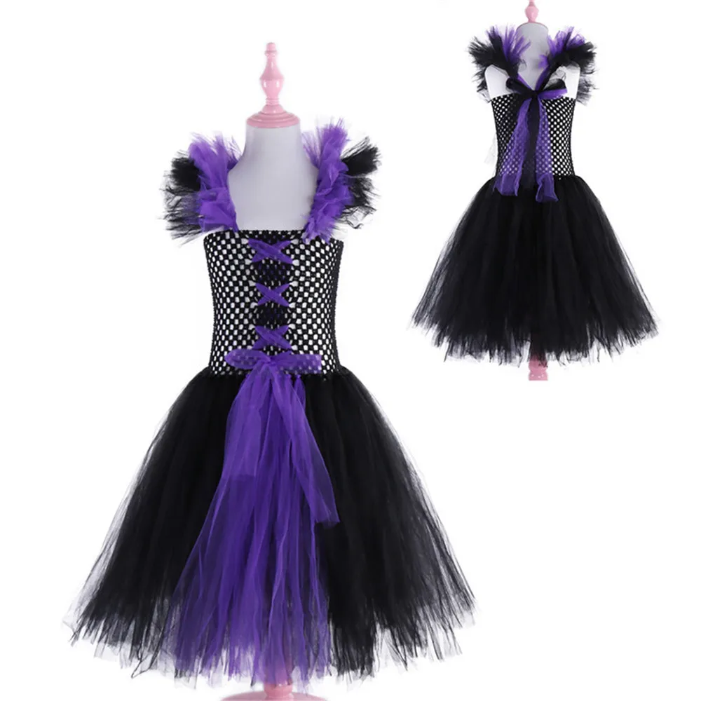 Halloween Sleepy Spell Dress Girls Dark Tutu Skirt prince Performance Party Cosplay Costumes fairy Devil Witch | Тематическая