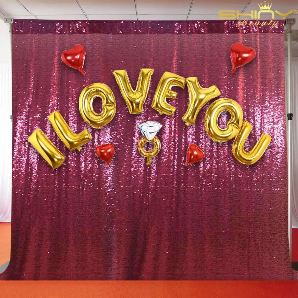 Shinybeauty темно бордовый фон для фотосъемки с блестками винный декоративный