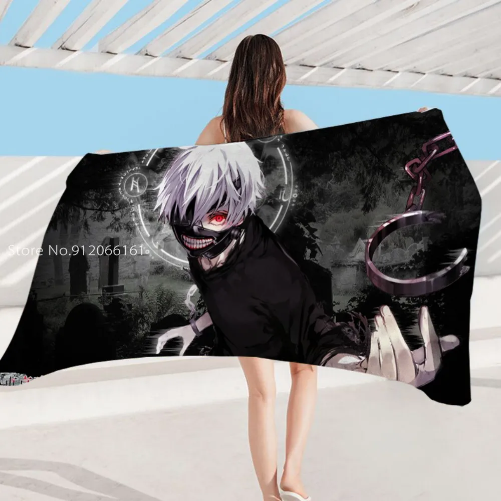 

Anime Towel Tokyo Ghoul Printing Microfiber Bath Towel Serviette De Plage Toalha Sport Travel Towels 70x150cm Beach Towel