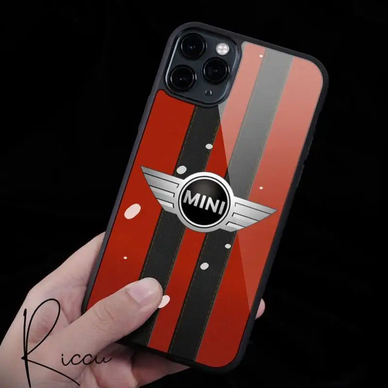 

Hrmes MINI car brand Phone Case Rubber for iPhone 12 11 Pro Max XS 8 7 6 6S Plus X 5S SE 2020 XR 12Mini case
