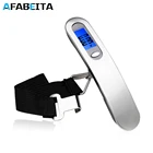 Электронные весы для багажа с крючком, весы портативные на 50 кг110 фунтов