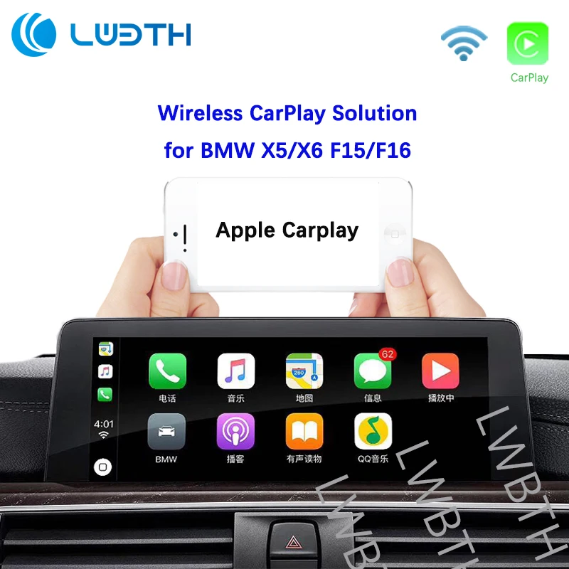 Wifi беспроводной Apple Carplay для BMW NBT X5 X6 F15 F16 F25 F26 2013 2016 Поддержка iOS/Android Авто/зеркало