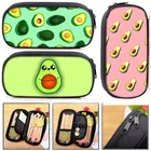 Портативная сумка для карандашей серии авокадо, Канцелярский органайзер для хранения, сумка для школьных принадлежностей, Студенческая косметичка, сумка для хранения для девочек