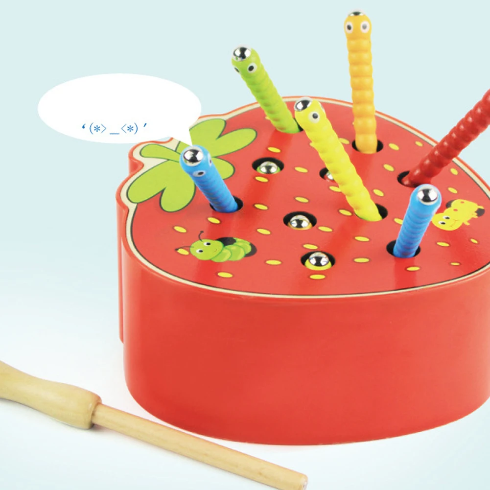 3D Когнитивная развивающая головоломка игрушки из цветного дерева магнитные для