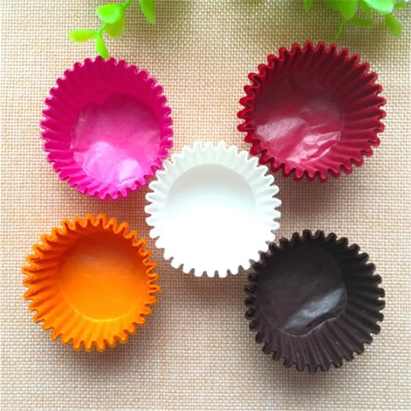 1000pcs 25x21mm Mini Cupcake Liner Cupcake Paper Baking Cup Muffin Cases Cake Mold Small Cake box Cup Tray Decorating Tools images - 6