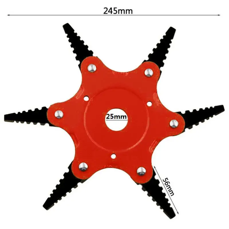 

6 Blade Cutter 65Mn Grass Trimmer Blade Brush Cutter Head Teeth Durable Grass Trimmer Head Lawn Weeding Garden Tools Accessories