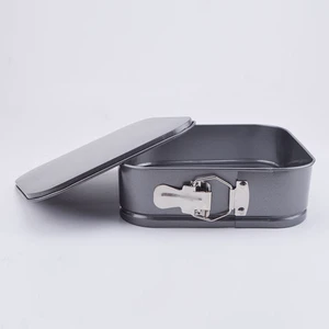 Non-Stick Metal Bake Mould Square Cake Pan Removable Bottom Bakeware Carbon Steel Cakes Molds Baking Tools