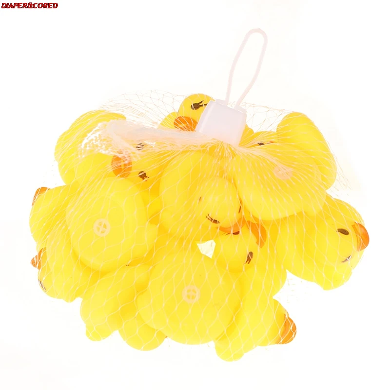 20pcs/lot Cute Baby Kids Squeaky Rubber Ducks Bath Bathe Room Water Fun Game Playing Newborn Boys Girls Toys for Children