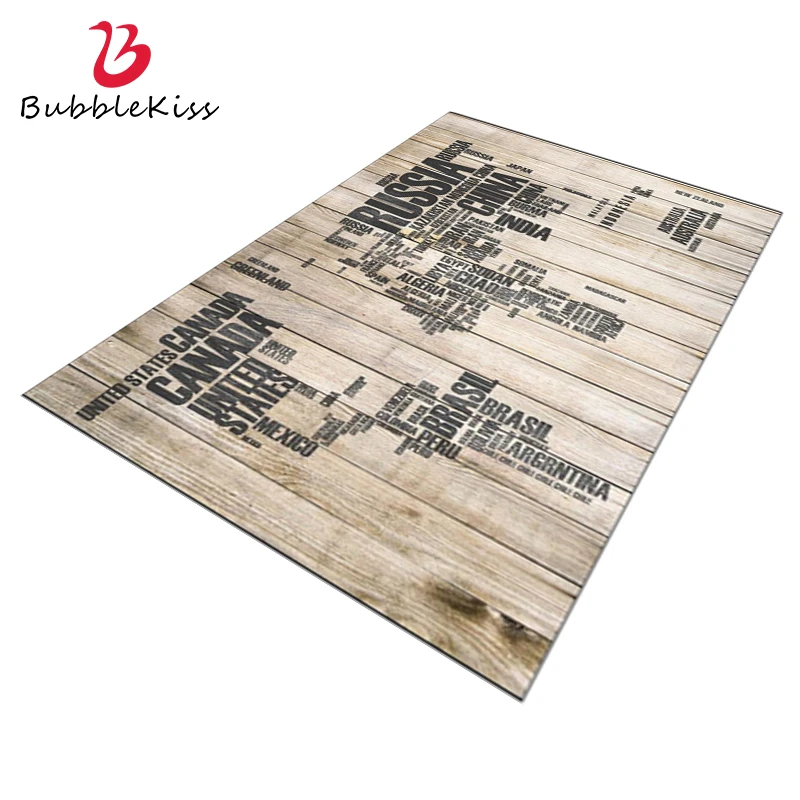 Пузырь поцелуй ковры для Гостиная Имитация Текстуры Древесины коврик и черными