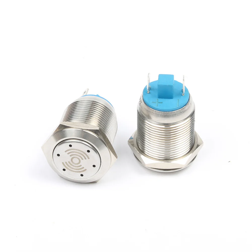 19mm metal waterproof stainless steel buzzer Red LED Flashing Metal Alarm Screw foot/2 pin | Обустройство дома