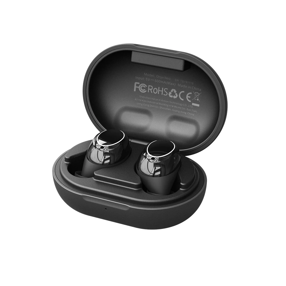 Черный Регулятор громкости Tronsmart Onyx Neo Bluetooth наушники APTX TWS Беспроводные наушники с чип Qualcomm 24H Playtime шумоподавление - Цвет: Черный