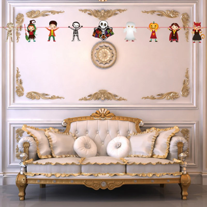 Украшение сделай сам шляпа ведьмы Хэллоуин мультфильм тыква буква кость цветной