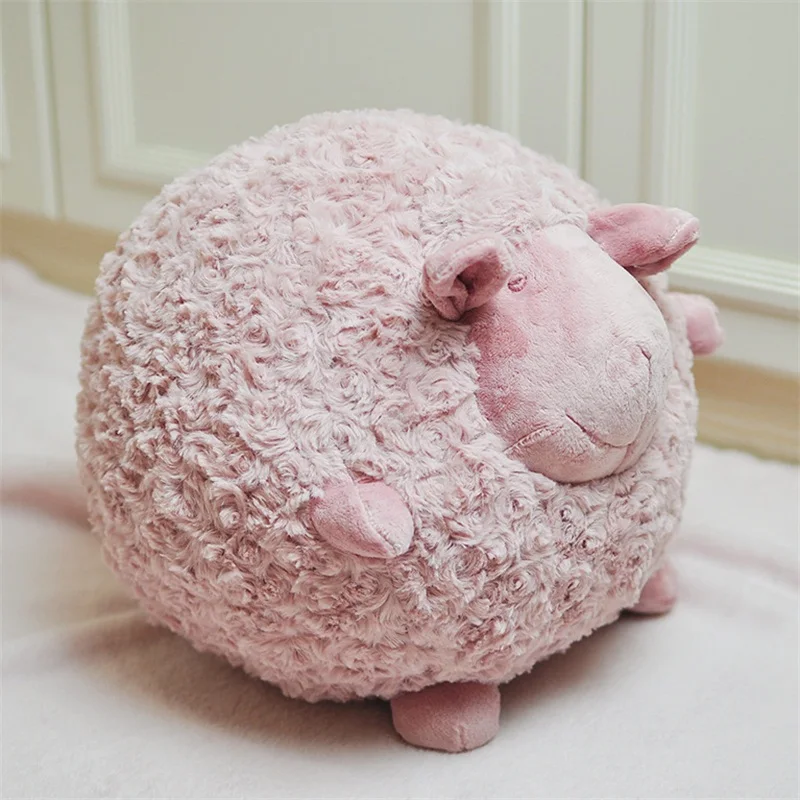 

Cute Lamb Plush Sheep Stuffed Toy Rose Fabric Ball Goat Plush Pillow Soothing Toys Birthday Christmas Gifts