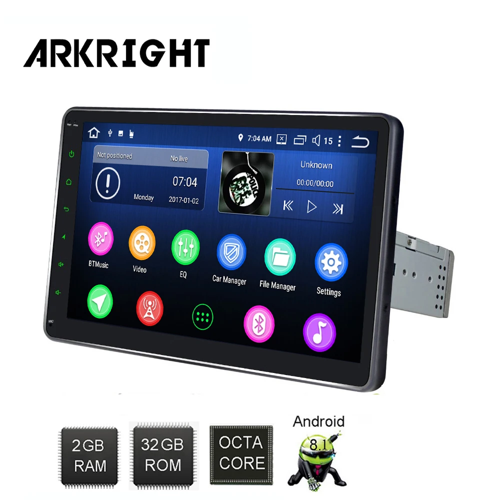 ARKRIGHT 2 + 32 ГБ 10 1 '✝in Android автомобильное радио Восьмиядерный Универсальный