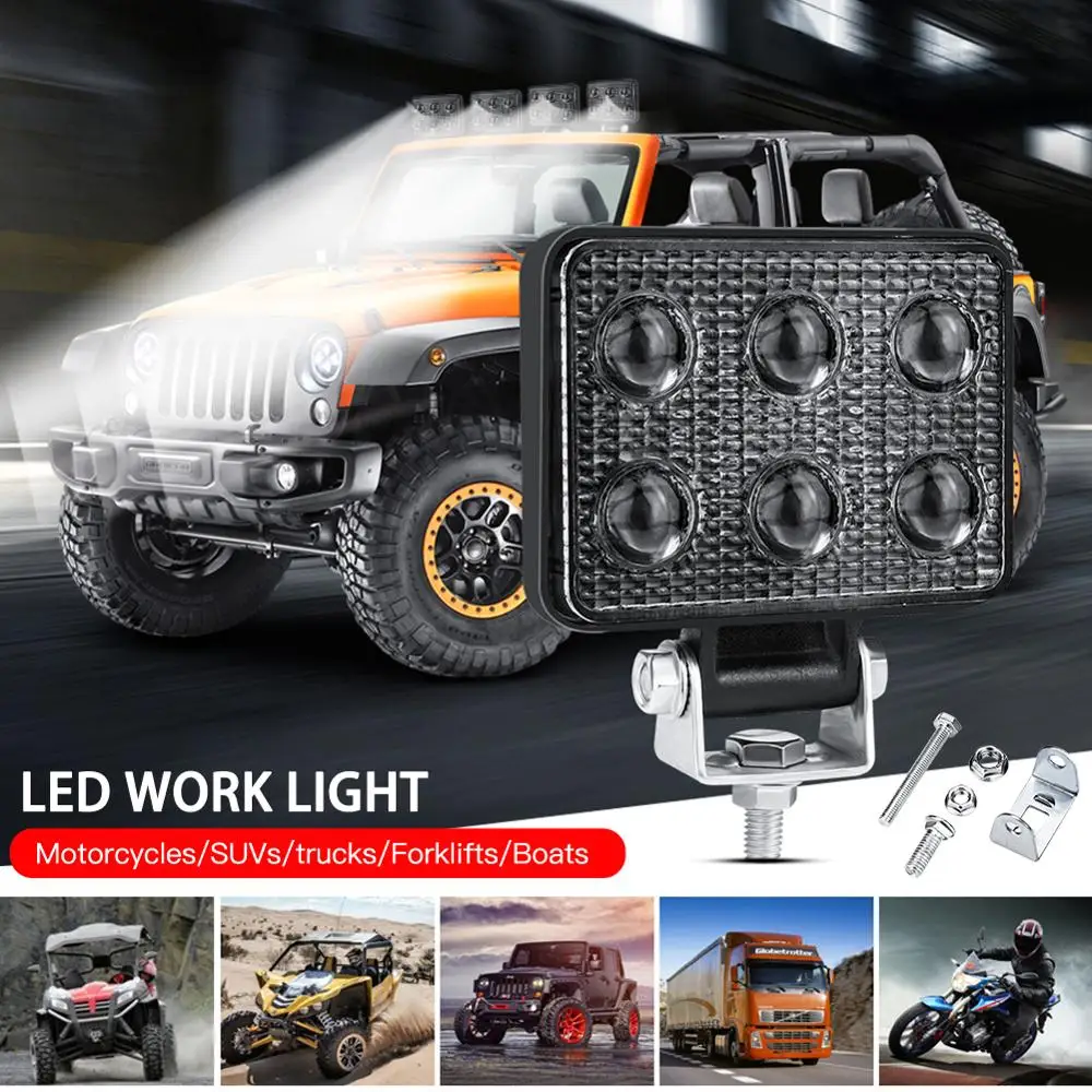 

1Pcs 3inch 48W 6 LED Work Light Spotlight Car SUV ATV Off-Road Driving Fog Lamps
