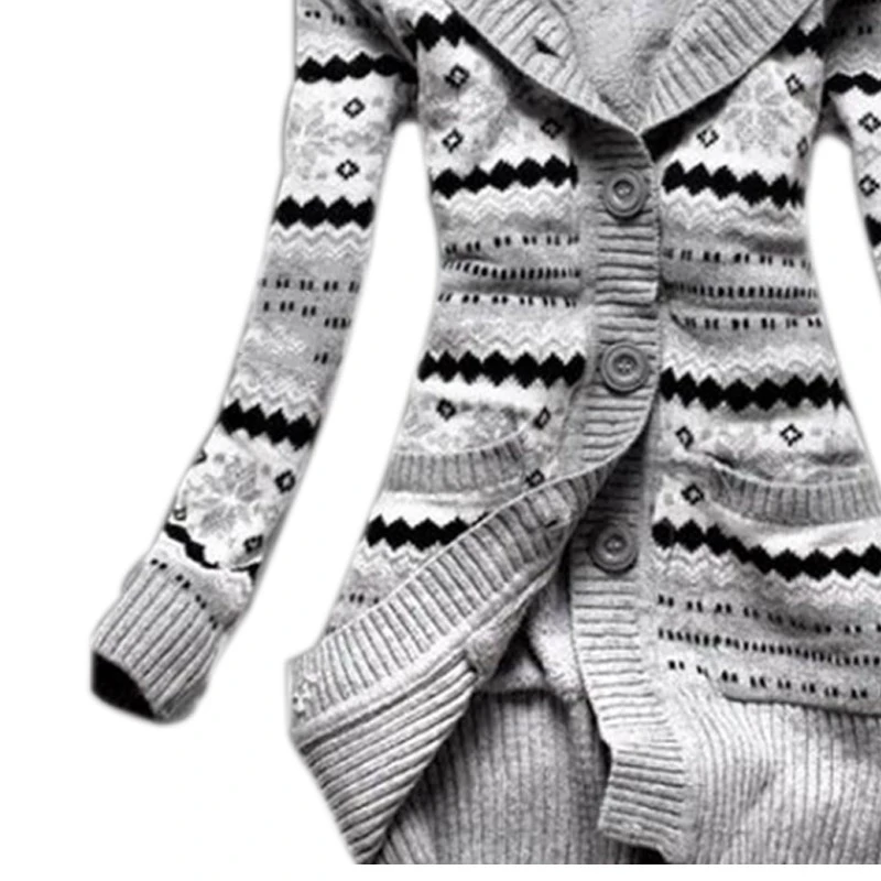 

Women Winter Thick Hooded Cardigans Sweaters Fleece Warm Solid Loose Knitted Coat Long Sleeve Knitwear