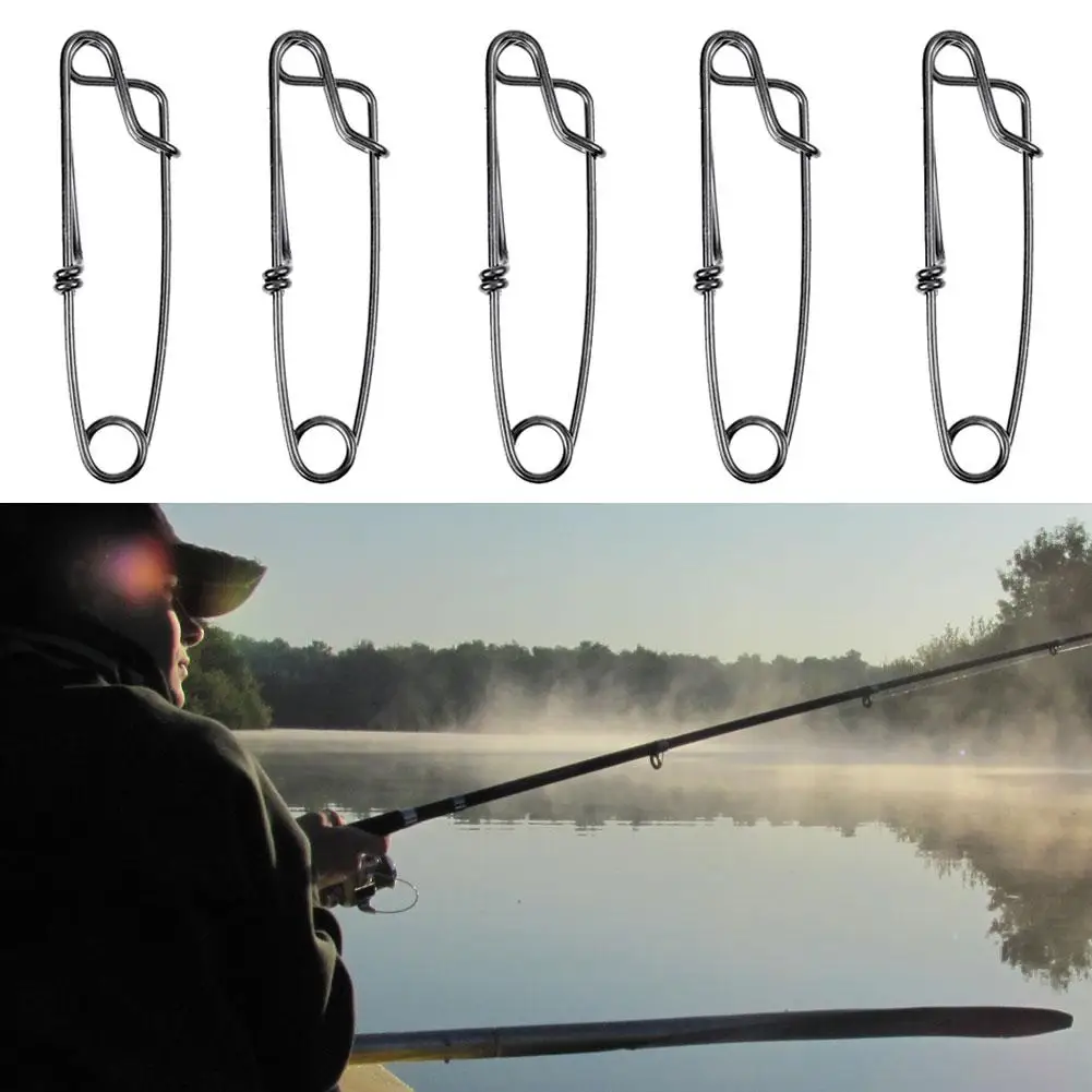 

5Pcs Stainless Steel Long Line Snap Clip Tuna Crab Shrimp Fishing Tackle Tool