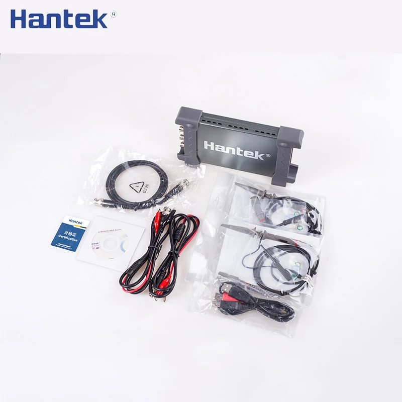 Hantek 6074BD USB цифровые осциллографы 4 канала 70 МГц 1 Гвыб/с цифровой ПК портативный