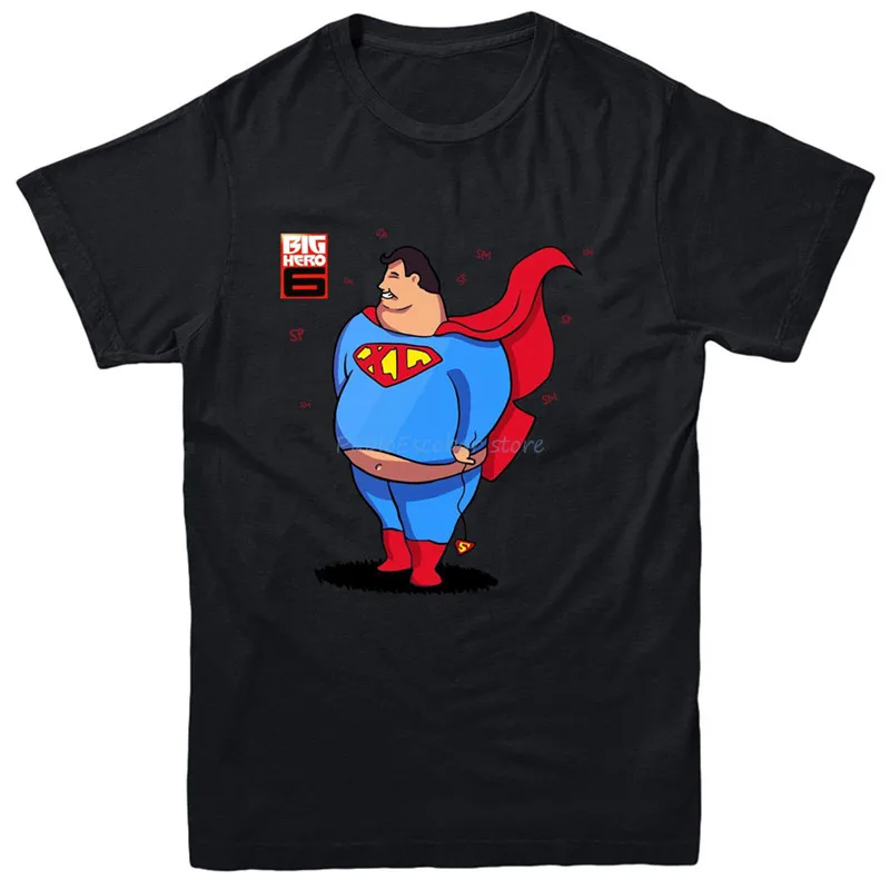 Большой супер герой 6 Супермен Вдохновленный пародия Футболка Топ наряд футболка