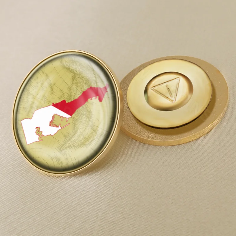 Герб монокона карта монокана флаг Национальная эмблема брошь в виде цветка -